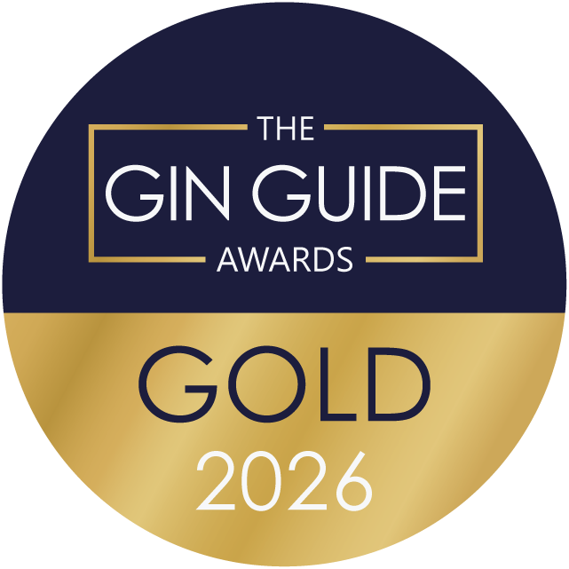 Gold and navy badge for The Gin Guide Awards 2026